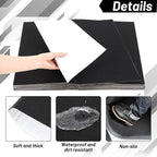 WILLBOND 10 Pcs Self-Adhesive Disposable Car Floor Mats, 15.7"x19.6" Black Felt with Adhesive Backing, 1mm Thick, Universal M