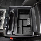 EDBETOS Center Console Organizer Tray Compatible with GMC Sierra 1500 Accessories/Silverado 1500 2014-2018 / Silverado 2500/3500 HD 15-19 /Suburban/Tahoe/Yukon 15-20 Armrest Storage Box (Black Trim)
