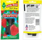 LITTLE TREES Car Air Freshener | Vent Wrap Provides Long Lasting Scent, Invisibly Fresh | 16 Air Fresheners | Strawberry