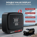 NEXPOW Tire Inflator Portable Air Compressor 150PSI 12V DC Air Pump with Dual Digital Pressure Gauge & Auto Shut-Off, Air Compressor Portable with LED Light for Car, Motorcycle, Bicycle, Ball and More
