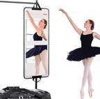 LPHUMEX White Foldable Full Length Mirror for Dance Bag, 33x13 Inch Portable Folding Body Mirror for Dance Travel Wedding Gol