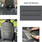 Metal Rigid Molle Panels for Vehicles Alloy Truck Mount Rack Panel Tactical Seat Back Organizer Adjustable Versatile Panel Stronger Than Plastic with 3 Pouches (Molle Panels 3 Detachable Pouches)