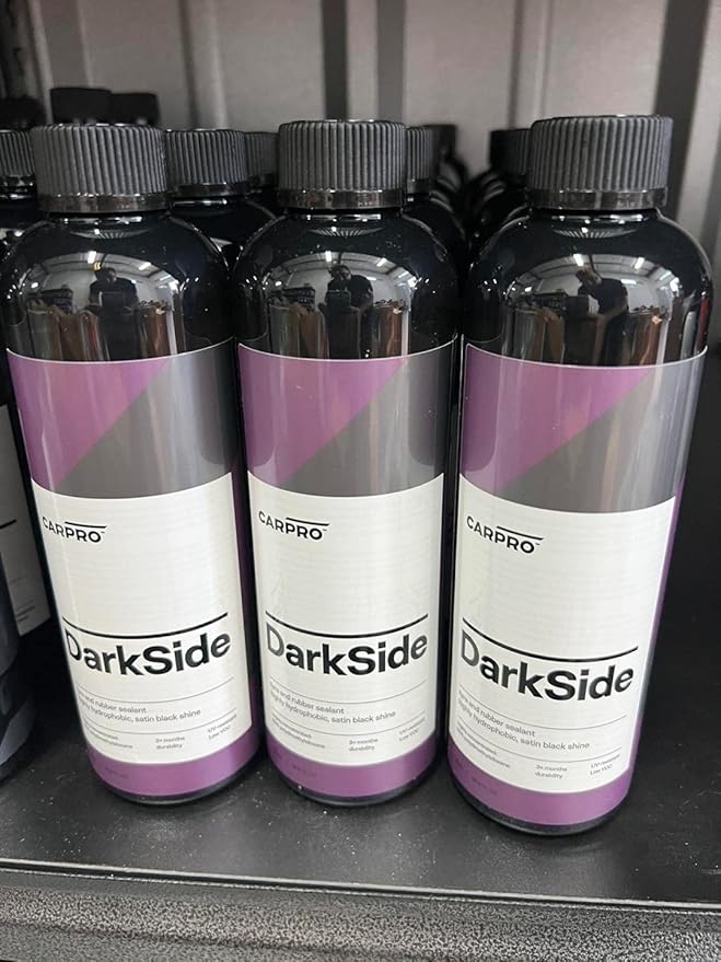 CARPRO DarkSide - Tire & Rubber Sealant, Hydrophobic & Self-Cleaning, Satin Black Shine, UV Protection, Revives Dull Faded Ru