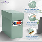 File Organizer Box with Lid & Handle, Heavy Duty Hanging File Folder Storage Boxes for Letter Size, Portable Filing Organizer