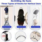 LINFIDITE 15 PCS Baseball Hat Rack Hanger Holder Organizer Flexible Multi Hook Wall Mounted Over Door Cap Display Storage Rac