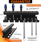 MUTUACTOR Magnetic Wrench Holder Heavy Duty,Anti-scratch Magnetic Mount Screwdriver Rack, 2 Layers Wrench Screwdriver Holder 