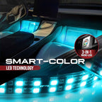 OPT7 Aura Double Row Expansion Pack - 2pc 12” RGB Multicolor LED Strips with Splitters and Extension Wires for Car, ATV, UTV, Interior, Wheelwell, Grille, Golf Cart, Boat Lights Accessories