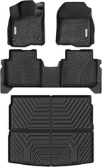 YITAMOTOR Floor Mats & Cargo Liner Fit for Honda CR-V 2026-2023, All Weather TPE Custom Fit for CRV (Gasoline & Hybrid & e:FCEV) Floor Liners with Cargo Mat (Upper Position) Full Set, Black