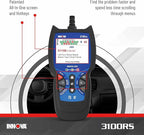 INNOVA 3100RS, OBD2 Scanner, ABS SRS Airbag Scan Tool with Airbag Light & Oil Light Reset, Stream Graph & Record Live Data,