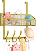 Kaiferty Over The Door Hooks Organizer, Coat Rack Over The Door Storage Hanger Towel Rack, Back of Door Storage Organizer for
