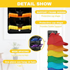 4 Pack Hat Organizer for Baseball Caps Hat - with Built-in Spring Clips Wall Mount Closet Hat Rack Holder Organizer for Baseb