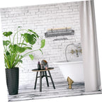 IMIKEYA 2Pcs Wall Mount Wire Basket Black Metal Hanging Organizer with Hooks for Efficient Storage Display Home Office Kitche