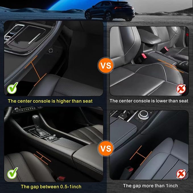 2 Pack Car Seat Gap Filler Organizer for SUV Truck Universal PU Leather Storage Box with Seats Belt Holder Automotive Consoles Side Gaps Small Things Catcher Auto Essentials Accessories for Women Men