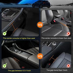 2 Pack Car Seat Gap Filler Organizer for SUV Truck Universal PU Leather Storage Box with Seats Belt Holder Automotive Consoles Side Gaps Small Things Catcher Auto Essentials Accessories for Women Men