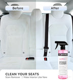 Premium Car Interior Cleaner (17oz Brush + Towel) | Interior Car Cleaner for Leather, Vinyl, Glass & Plastic | Residue-Free M