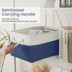 Large Storage Baskets- 15.7x11.8x8.26 inch Storage Bins for Shelves and Closet Organizing, Foldable Fabric Bin for Home Organ