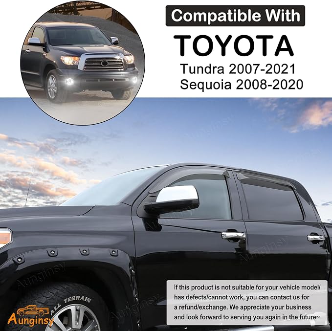 Car Door Rear View Mirror Cover Trim Compatible with Toyota Tundra 2007-2021 Sequoia 2008-2020 Exterior Rearview Mirror Housing Cap Protector Accessories, Only Fit Without Turn Signal Lights Version