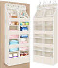 Univivi 5-Shelf Fabric Baby Door Storage Over Door Hanging Organizer with 8 Deep Pockets and 4 Small PVC Pockets Wall Mount H