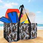 NGIL Extra Large Utility Tote Reusable Grocery Bag Oversized Collapsible for Groceries, Storage, Picnic, Beach (Horseshoe- Black)