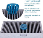 Pureflow Cabin Filter Air Freshener with Odor Eliminator - Fits on Most Car, Truck, and SUV Cabin Air Filters - Fresh Linen (