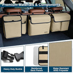 Deluxe Trunk and Backseat Organizer for Medium or large size SUVs & RVs, Detachable Storage Modules with Built-in Cooler,