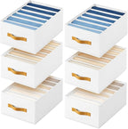 DIMJ Large Wardrobe Clothes Organizer - 8 Packs Fabric Closet Storage Organizer with Handles, Foldable Closet Organizers Divi