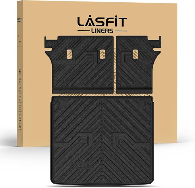 LASFIT Cargo Mat & Backrest Mats for Nissan Murano 2026 2025, All Weather TPE Custom Fit Easy Clean Durable No-Curling Trunk Mat for Murano 2026 2025, Black