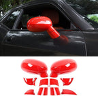 Voodonala for Challenger Rearview Mirror Cover Side Mirror Trim Shell Cover Decoration Trim for 2009-2024+Dodge Challenger Exterior Accessories ASB Red, 11pcs