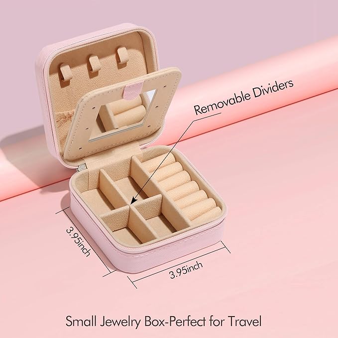 Parima Travel Essentials for Women Jewelry Box, Travel Accessories for Teen Girls Trendy Stuff | Necklace Organizer Earrings 