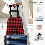 Car Trash Bag Large Hanging Can for Back of Seat, Cute Waterproof Car Garbage Bag for Vehicle, Travelling, Outdoor Black Red Plaid
