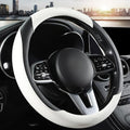 Car Steering Wheel Cover, Microfiber Leather Steering Wheel Cover Universal Fit 14.5-15 inch Anti-Slip Comfortable Breathable