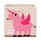 3 Sprouts Toy Storage Organizer: Toy Box Cube Organizer for Playroom, Nursery - Foldable Storage Bin - Unicorn