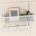 Over The Door Hooks Organizer, Over The Door Coat Rack with 12 Coat Hooks, Door Hanger Towel Rack, Back of Door Storage for B