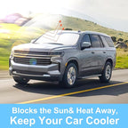 Front Windshield Sun Shade Foldable Car Front Window Sun Shade Windshield Shade Custom Fit for 2021-2025 2026 Chevrolet Tahoe Block UV Rays Accessories Heat Keep Cooler