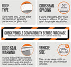 VENTURE 4TH Car Rooftop Cargo Carrier – 21 Cubic Feet Soft-Shell Waterproof Roof Bag with 10 Heavy-Duty Compression & Tie-Down Straps, Anti-Slip Mat & Door Hooks – Fits Cars with or Without Roof Rack