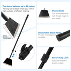 Floor Scraper, Garden Shovel Scraper, Paint Remove Tool for Ice, Tile, Tape, Glue, Ceiling, Concrete Cleaning Kit with 88inch Long Handle Heavy Duty - Metal Blade 4mm Thickness