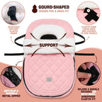 ACRABROS Car Seat Cover Baby: Winter Infant Carseat Canopy for Boy Girl Newborn, Zipper Peeping Window, Warm Cozy Cold Weathe