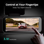 BOTSLAB 3K 4 Channel Dash Cam, 560° All-Sides View, Front and Rear Inside Car Camera with 3.18”Touch Screen, Dash Camera 24/7