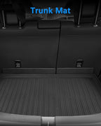 Floor Mats Cargo Liner for Honda Fit 2009-2013 All Weather Protector Heavy Duty TPE Waterproof Anti-Slip Tech Trunk Mats for Honda Fit 2009 2010 2011 2012 2013 Car Accessories