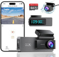 Dash Cam Front and Rear 4K+1080P, Free 64GB Card, Built-in WiFi, Dash Camera for Cars, Car Camera, Dual Dashcams for Cars wit