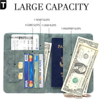 Cartoon Passport Holder and Luggage Tag Set Artistic PU Leather Passport Cover Wallet with Funny Luggage Tag for Travel Suitc