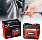 ‎DNA Motoring TOOLS-00210 Red 12V DC Digital Tire Inflator Portable Air Compressor with Pressure Gauge for Cars, Bicycles, Motorcycles,Balls
