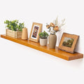 Marsmiles Wood Floating Shelves | 55 Inch Rustic Honey Oak Wall Shelves Set of 2 | 55" W x 7.7" D x 1.6" H Wooden Shelves for