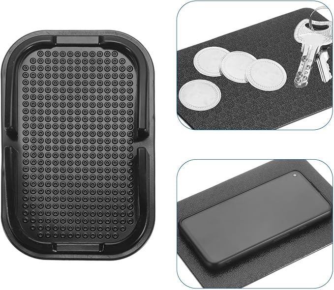 HARFINGTON 2pcs Car Dashboard Anti-Slip Mat 6" x 4" Universal Sticky Dash Pad Washable Reusable Car Non-Slip Mats for Phone K