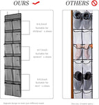 KEEPJOY Over The Door Shoe Organizer 2 Pack,Mesh Pockets Hanging Shoe Rack Over The Door,Shoe Storage Closet with 4 Hooks,Was