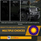 RockRose 5% Car Window Tint 36 in x 100FT 1PLY Carbon Charcoal Privacy Film Heat, UV, and IRR Block Tint for Cars or Home Adhesive Film Easy Shrink, Plotter Friendly Pro Grade