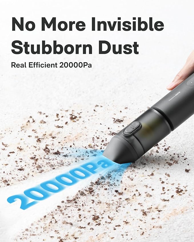 HOTO Handheld Car Vacuum Cleaner Cordless, 4-in-1 Portable Mini Vacuum with 20000Pa Strong Suction, Electric Compressed Air D
