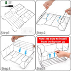 Cididu Kitchen Wrap Organizer Rack Wall Mount, Cabinet Door Organizer Storage, Wall Rack Basket Sturdy Steel Wire, Tall Insid