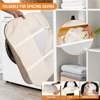 Collapsible Laundry Baskets with Easy Carry Handles, 95L Clothes Hamper for Storage, Foldable Laundry Basket Tear-proof, Larg