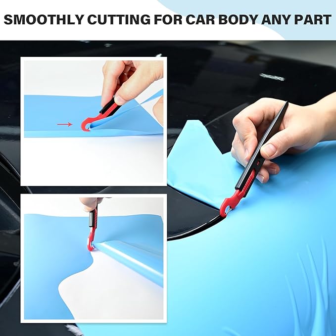 Gomake Vinyl Wrap Guard Cutter Knife Window Tinting Cutter Precision Automotive Safety Cutting Tool for Car Wrapping, Window Tinting,Decals,Signs, Wrap Film and Other Car Vinyl Cutting (W204)